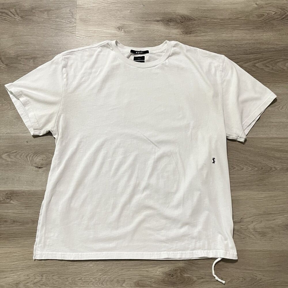 Ksubi Shirt Mens Size 2XL Crew Neck White Cotton Short Sleeve 4x4